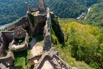 La vue d'haut de Château de Ribeauvillé