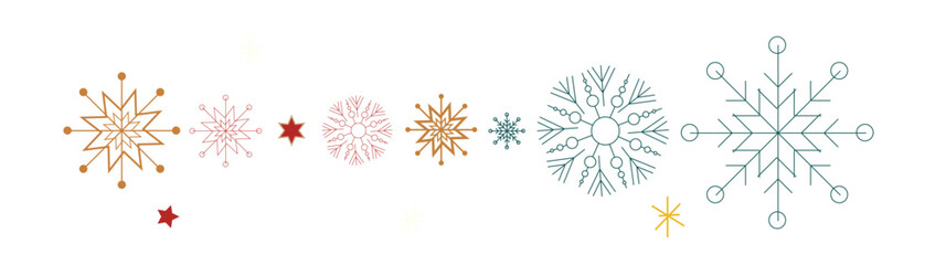 snowflake christmas ornament stroke line - obrazy, fototapety, plakaty
