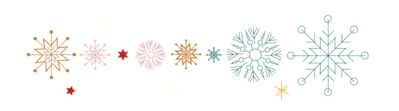 snowflake christmas ornament stroke line