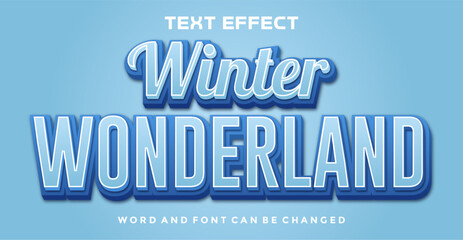 Winter wonderland editable text effect