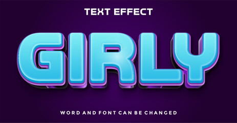 Girly editable text effect
