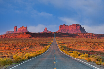 Travel and Tourism - Scenes of the Western United States. Red Rock Formations of Monument Valley at...