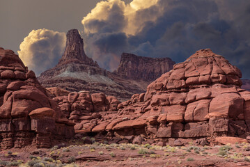 Travel and Tourism - Scenes of the Western United States. Red Rock Formations Near Canyonlands...