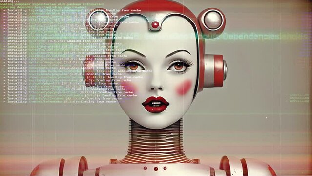 female robots created with the help of generative A.I