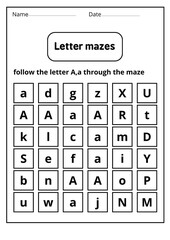 letter a worksheets for kindergarten - learning letter a activities - Lesson plan for letter A -writing letter a worksheet  