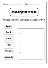 letter a worksheets for kindergarten - learning letter a activities - Lesson plan for letter A -writing letter a worksheet  