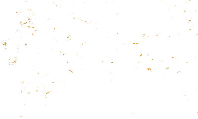 Abstract golden confetti falling down bokeh glitter and zigzag ribbon on transparent background. Design for holyday and celebration background.