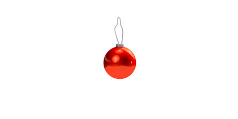 Traditional Christmas tree glossy golden ball realistic vector illustration. Classic festive...