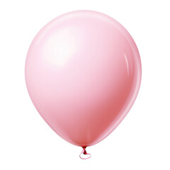 Light pink balloon isolated on white