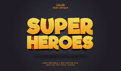 Superhero Editable Text Effect Style 3d Comic - obrazy, fototapety, plakaty