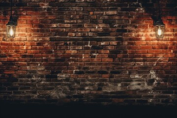 Fragment of the shined brick wall
