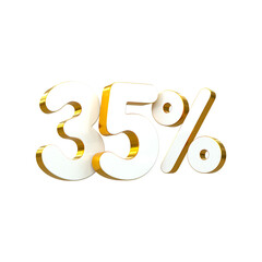 Special offer sale 35% discount sale tags 3d number concept discount promotion sale offer price...