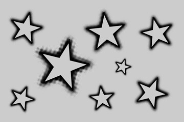 Abstract halftone background with triangle shape pattern, black and white dots design.