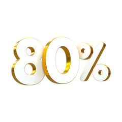 Special offer sale 80% discount sale tags 3d number concept discount promotion sale offer price sign
