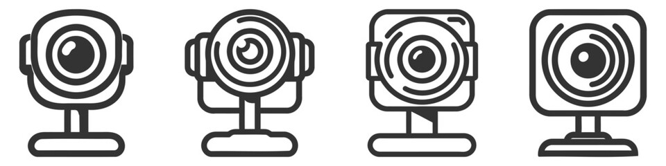 Digital Webcam line icon. linear style sign for mobile concept and web design. webcam video call outline vector icon