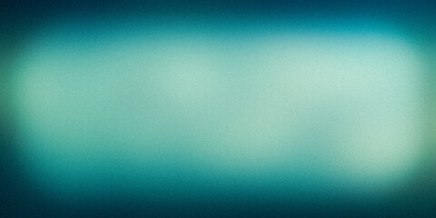 Ultra wide turquoise blue azure dark matte blurred grainy background for website banner. Color gradient, ombre, blur. Defocused, colorful, mix, bright, fun pattern. Desktop design, template, holidays