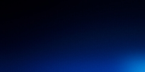 Blue azure ultra wide dark matte blurred grainy background for website banner. Color gradient, ombre blur. Defocused colorful mix bright fun pattern. Desktop design, template, holidays, abstract lo-fi