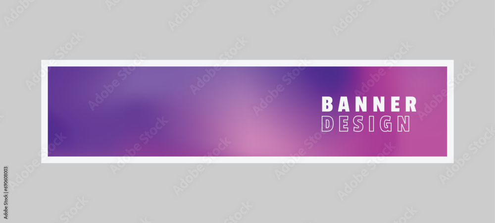 Poster modern abstract blur gradient horizontal banner vector