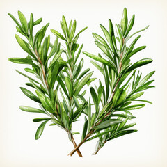 Obraz premium watercolor Rosemary clipart, Generative Ai
