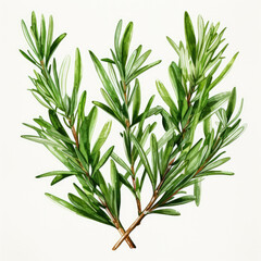 Obraz premium watercolor Rosemary clipart, Generative Ai
