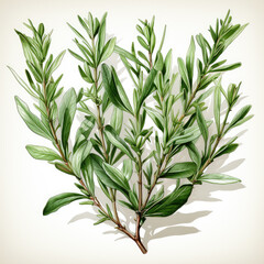 Obraz premium watercolor Rosemary clipart, Generative Ai