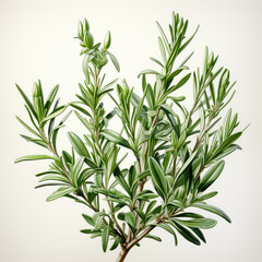 Fototapeta premium watercolor Rosemary clipart, Generative Ai