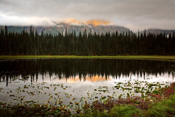 Obraz na płótnie Canvas Reflections on a British Columbia lake