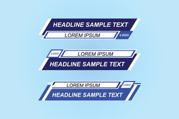Collection of lower third set template