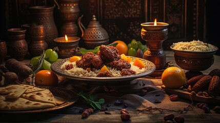 food photography, yummy Umm Ali, high quality, 16:9 - obrazy, fototapety, plakaty
