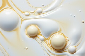Macro Photography with Milk and oil background