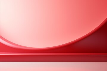 Abstract red scene background and podium on red background. Product presentation, mock up, show cosmetic product, 