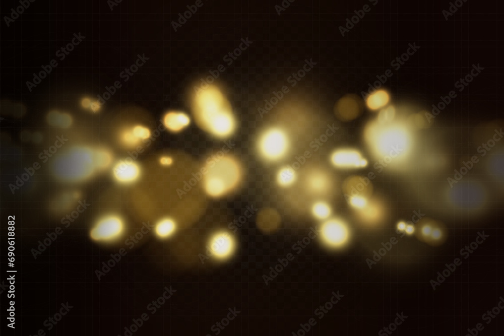Poster blurred shining shiny bokeh on a dark background. festive background.