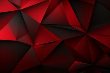 Abstract black polygon red light futuristic technology design background vector illustration.