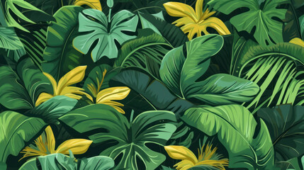 Pawpaw Jungle Tapestry - Dynamic Foliage Patterns