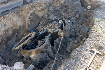 浄化槽を解体撤去する工事