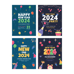 Pack of Happy New Year Postcards 
