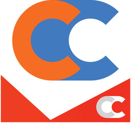 double CC letter logo template