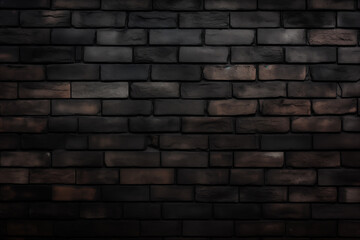 black brick wall dark background for design