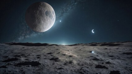 A Breathtaking View of the Moon from the Surface