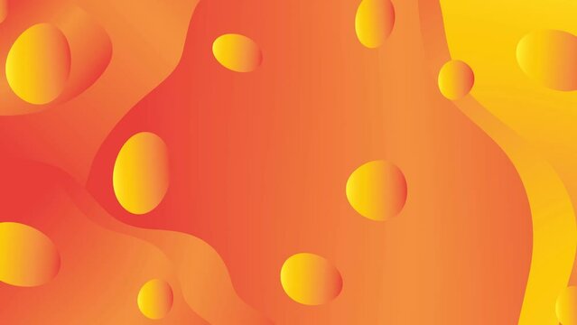 Yellow and orange gradient abstract background, Gradient yellow modern orange abstract shapes loop background animation. Abstract wavy background in smooth orange colors. Trendy colors. 4K Video