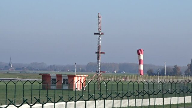 Red-White Airport Windsock (weather vane)
