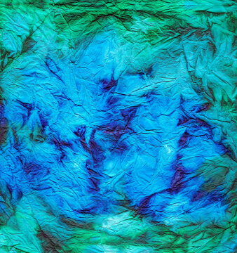 Blue and Green Tie-Dye Texture Background