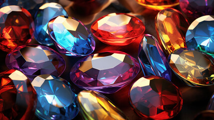 A sparkling colorful gemstones collection.