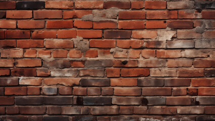 Obraz premium An old textured wall made of red bricks