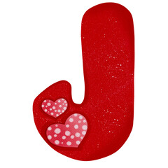 Heart alphabets 