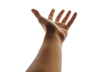 手　救いを求める手　PNG　切り抜き　ai生成画像