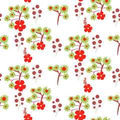 summer floral background Vector seamless. leaf pattern Seamless pattern hand-drawn with tropical leaves. floral seamless pattern with leaves The geometric pattern