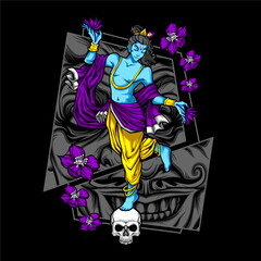 Krishna vector illustration