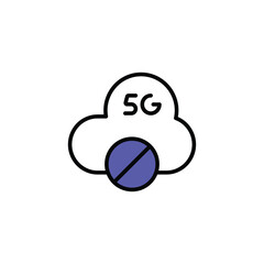 5G icon design with white background stock illustration