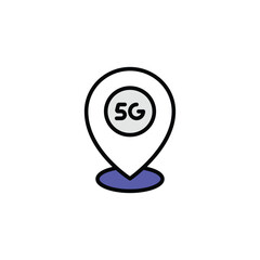 5G icon design with white background stock illustration